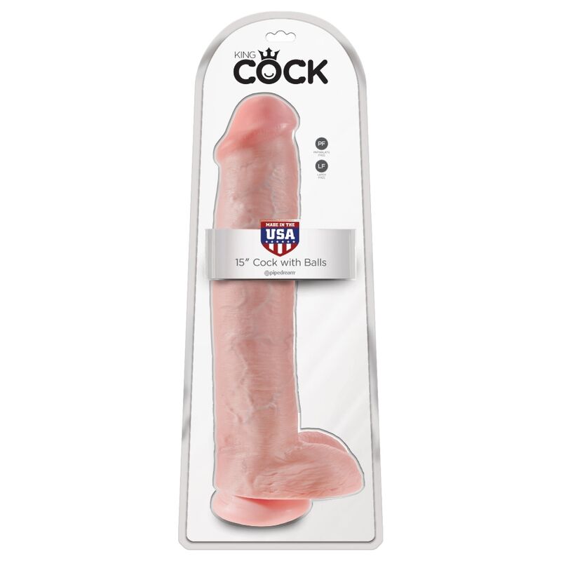 KING COCK - REALISTISCHER PENIS MIT EIER 34.2 CM LEICHT