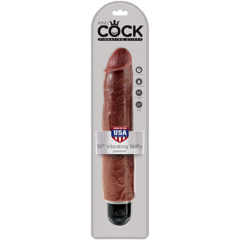 KING COCK - REALISTISCHER PENISVIBRATOR 25.6 CM BRAUN