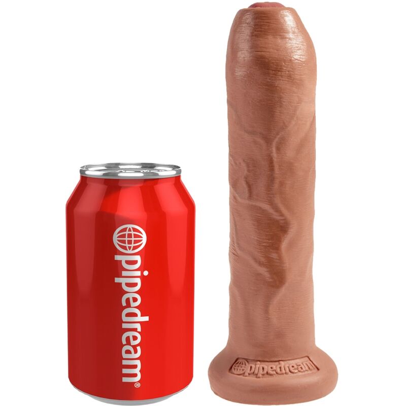 KING COCK - UNGESCHNITTENER REALISTISCHER PENIS 17.8 CM KARAMELL