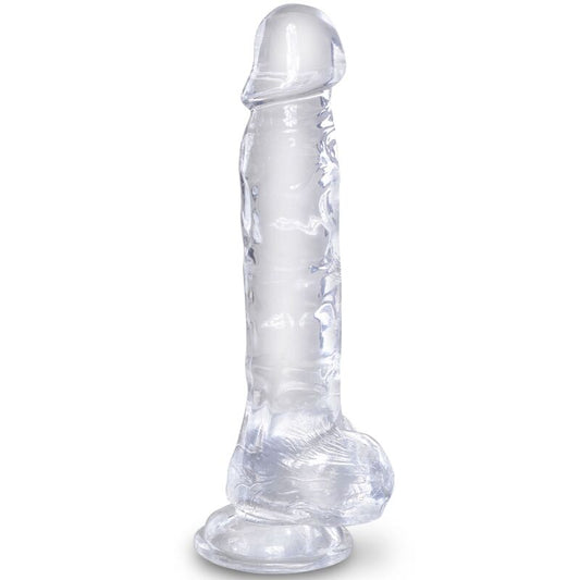 KING COCK - CLEAR REALISTISCHER PENIS MIT EIEREN 16.5 CM TRANSPARENT