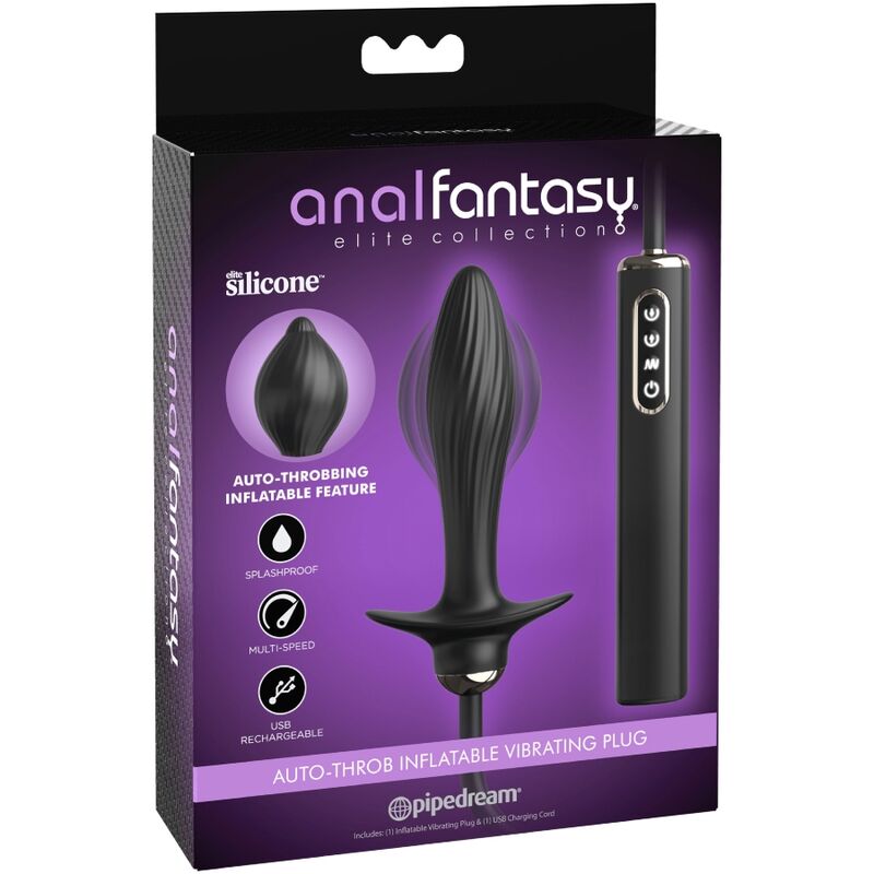 ANAL FANTASY ELITE COLLECTION - AUFBLASBARER PLUG & AUTO-THROB VIBRATOR