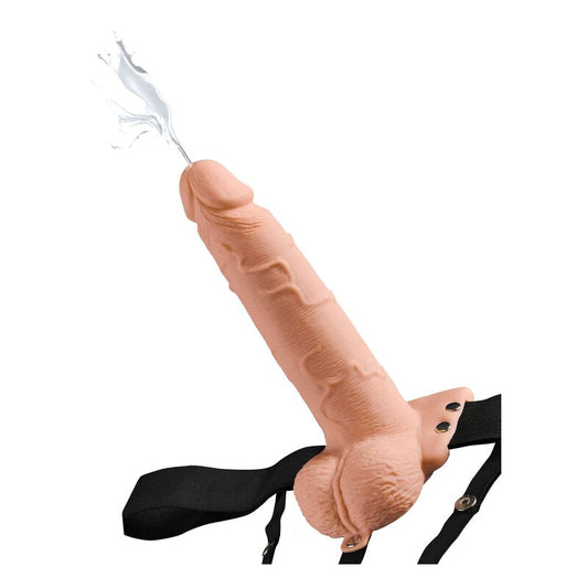 FETISH FANTASY SERIES - SERIE - VERSTELLBARES GURT REALISTISCHER PENIS MIT SPRITZENDEN BLLEN 19 CM