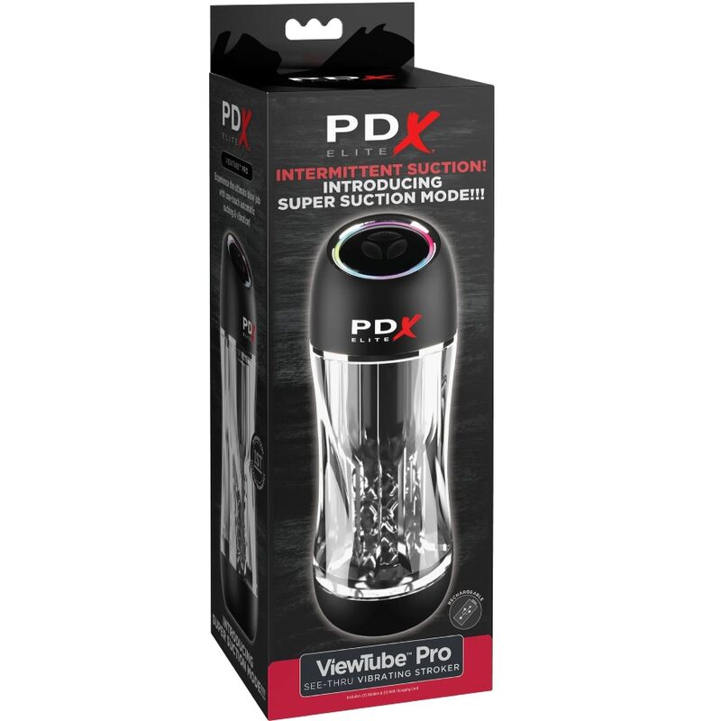 PDX ELITE - STROKER VIEWTUBE PRO VIBRATOR TRANSPARENT