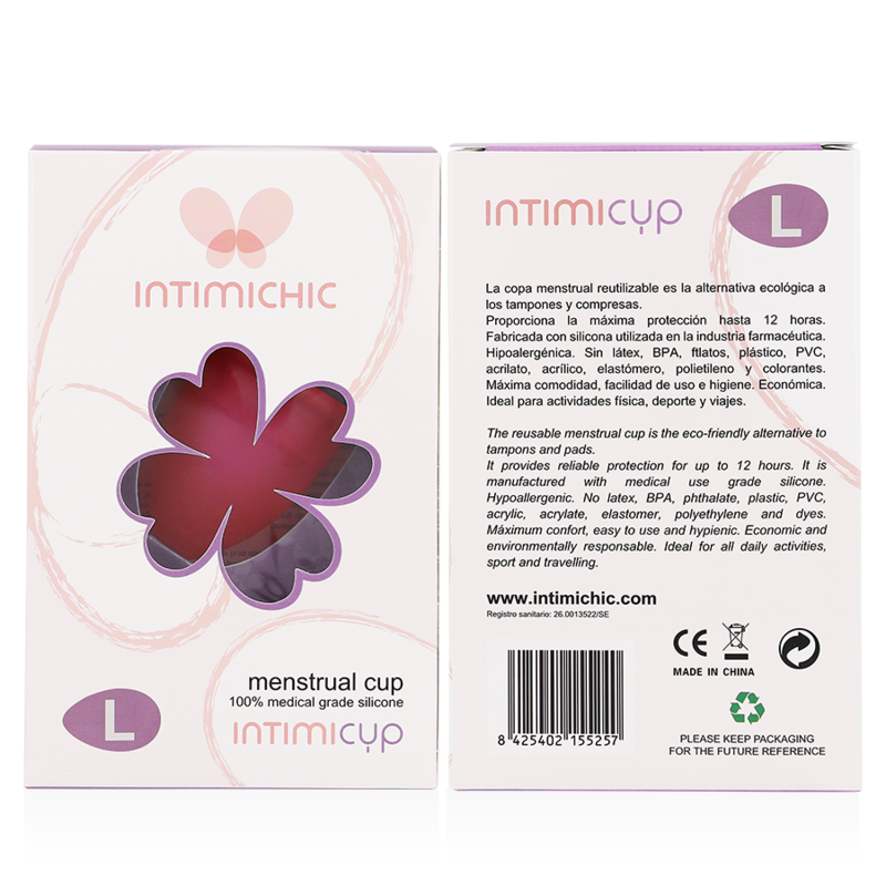 INTIMICHIC - MENSTRUAL CUP MEDIZINISCHES SILIKON - GRÖSSE S