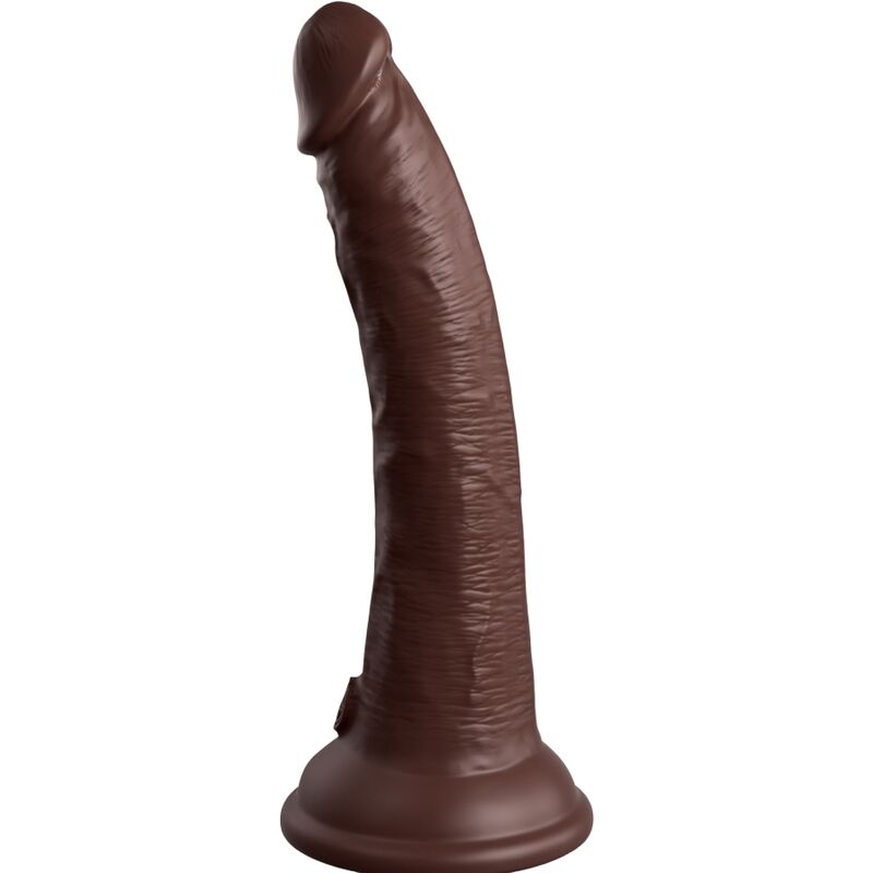 KING COCK - ELITE REALISTISCHER SILIKONDILDO 17.8 CM BRAUN