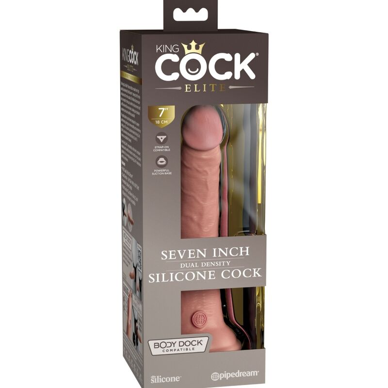 KING COCK - ELITE REALISTISCHER SILIKONDILDO 17.8 CM