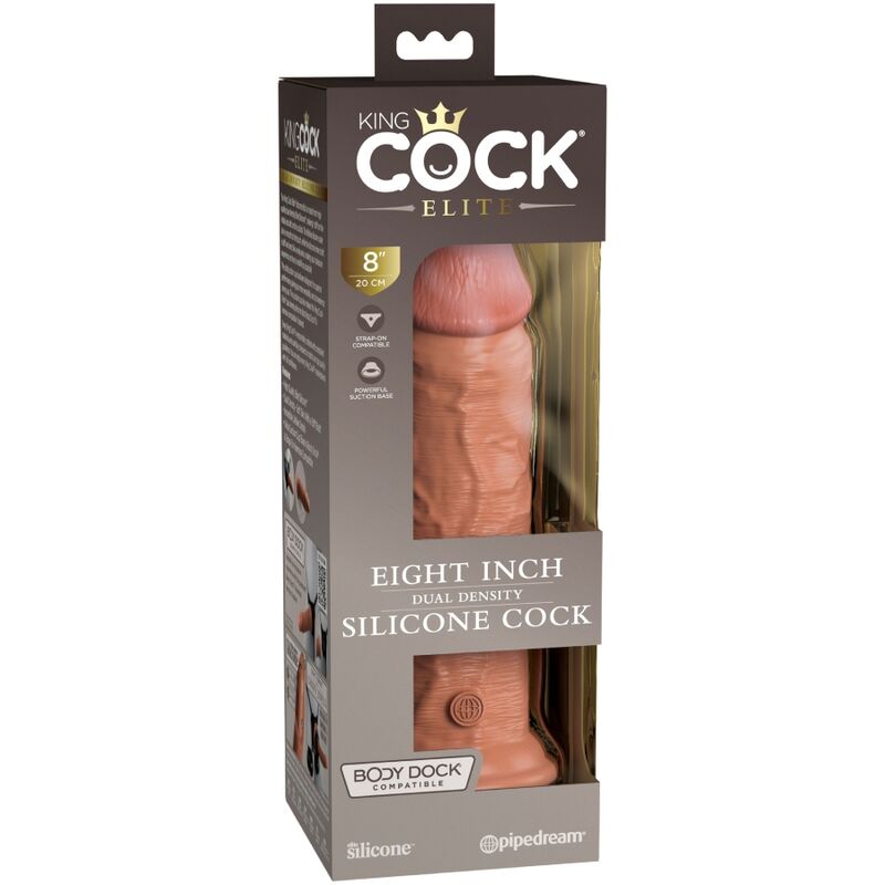 KING COCK - ELITE REALISTISCHER SILIKONDILDO 20.3 CM KARAMELL