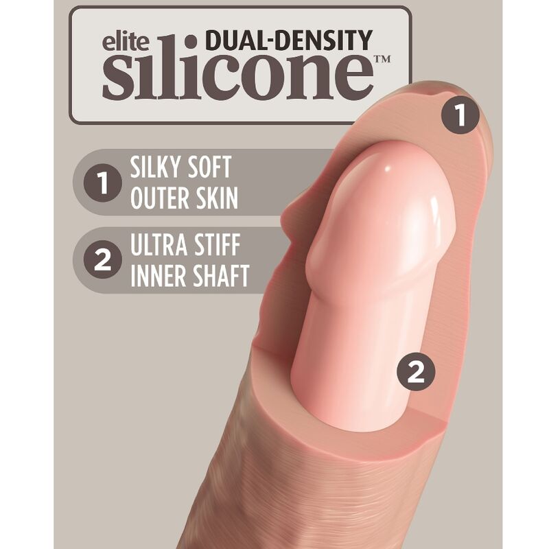 KING COCK - ELITE REALISTISCHER SILIKONDILDO 20.3 CM