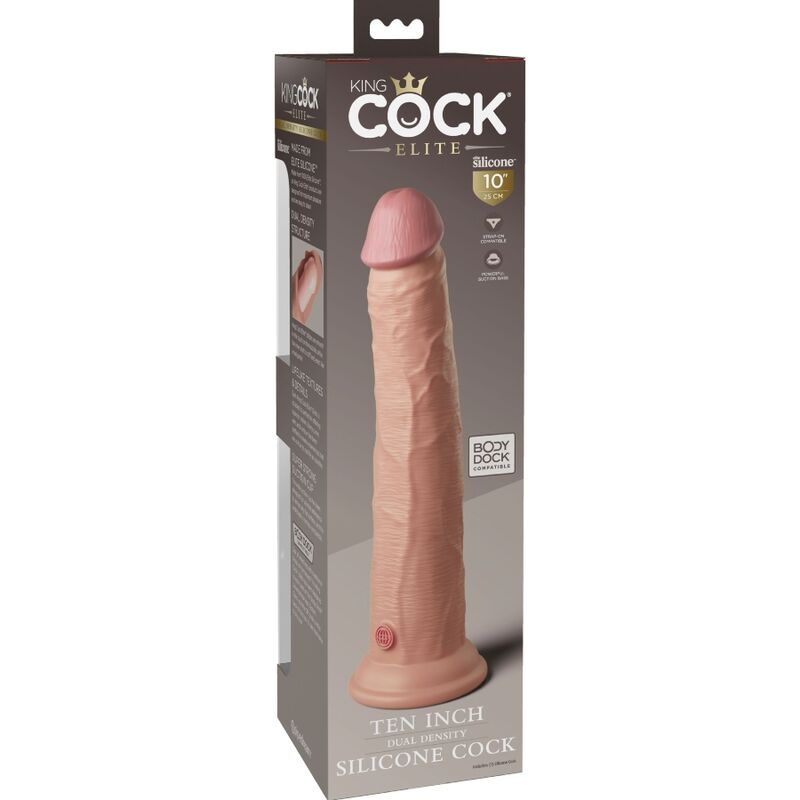 KING COCK - ELITE REALISTISCHER SILIKONDILDO 25.4 CM