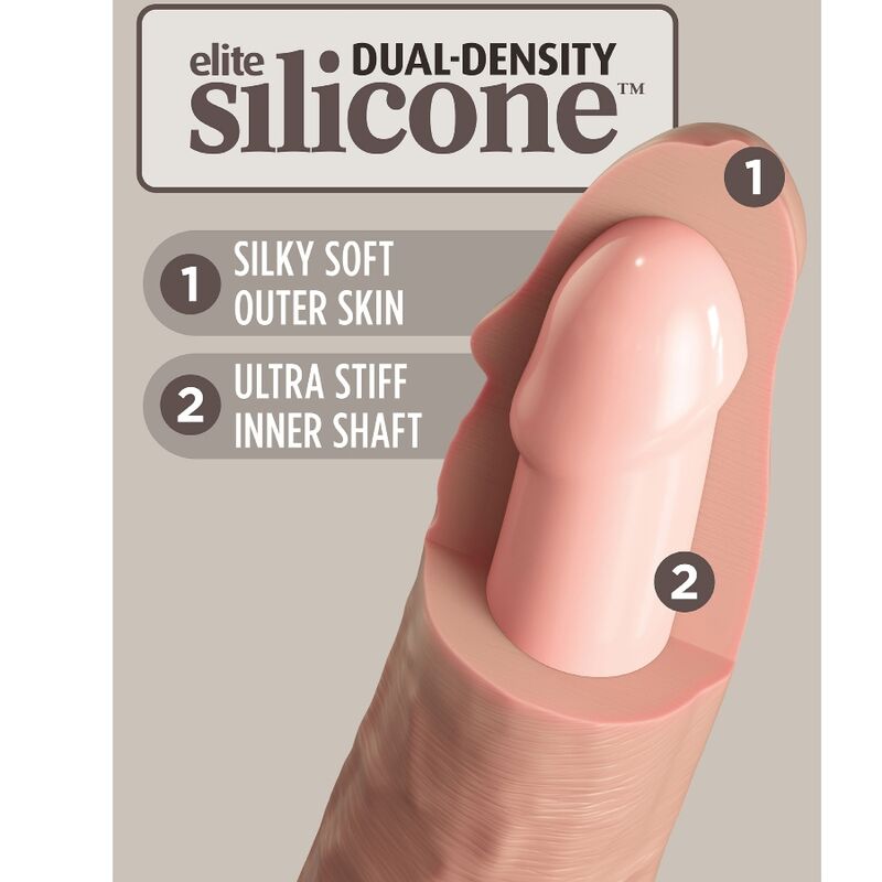 KING COCK - ELITE REALISTISCHER SILIKONDILDO 25.4 CM