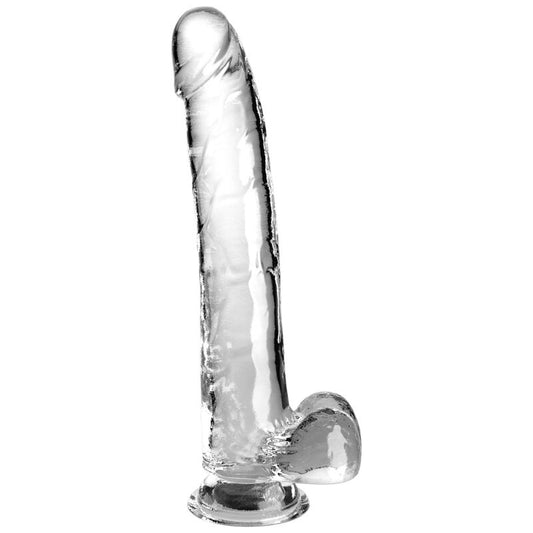 KING COCK - CLEAR DILDO MIT HODEN 24.8 CM TRANSPARENT