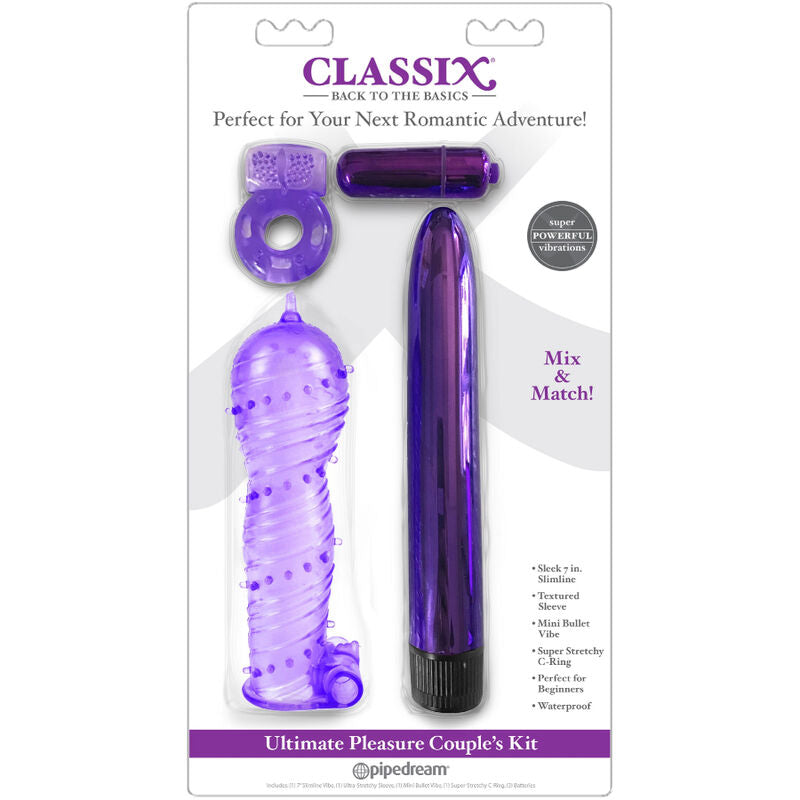 CLASSIX - KIT FÜR PAARE MIT RING, HÜLLE UND LILA KUGELN