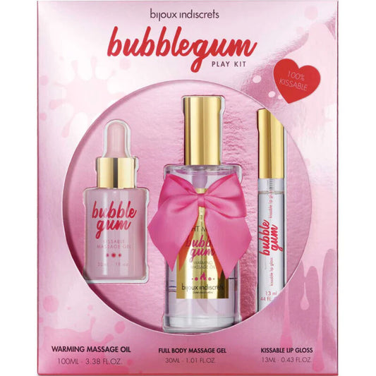 BIJOUX - INDISCRETS BUBBLEGUM-SPIELSET MIT ÖL GEL UND LIPGLOSS