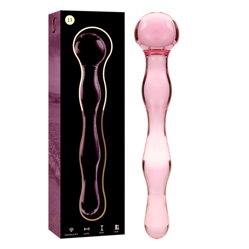 NEBULA SERIES BY IBIZA - MODELL 13 DILDO BOROSILIKATGLAS KLAR 18 CM -O- 3.5 CM