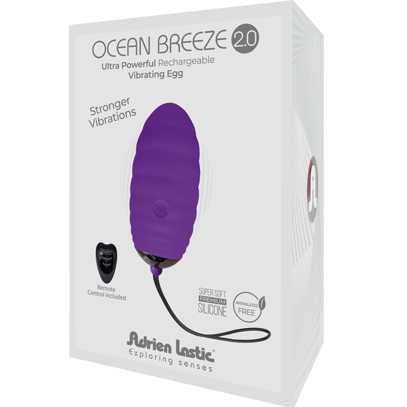 ADRIEN LASTIC - OCEAN BREEZE 2.0 WIEDERAUFLADBARES VIBRATIONSEI MIT FERNBEDIENUNG VIOLETT