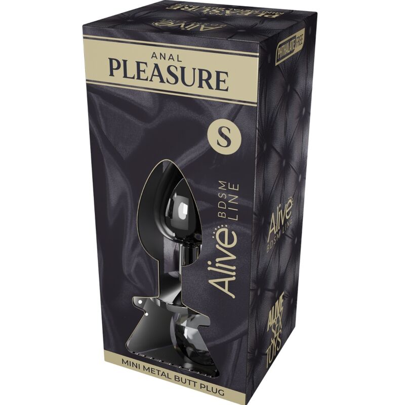 ALIVE - ANAL PLEASURE MINI PLUG METALL SCHWARZ GRÖSSE S