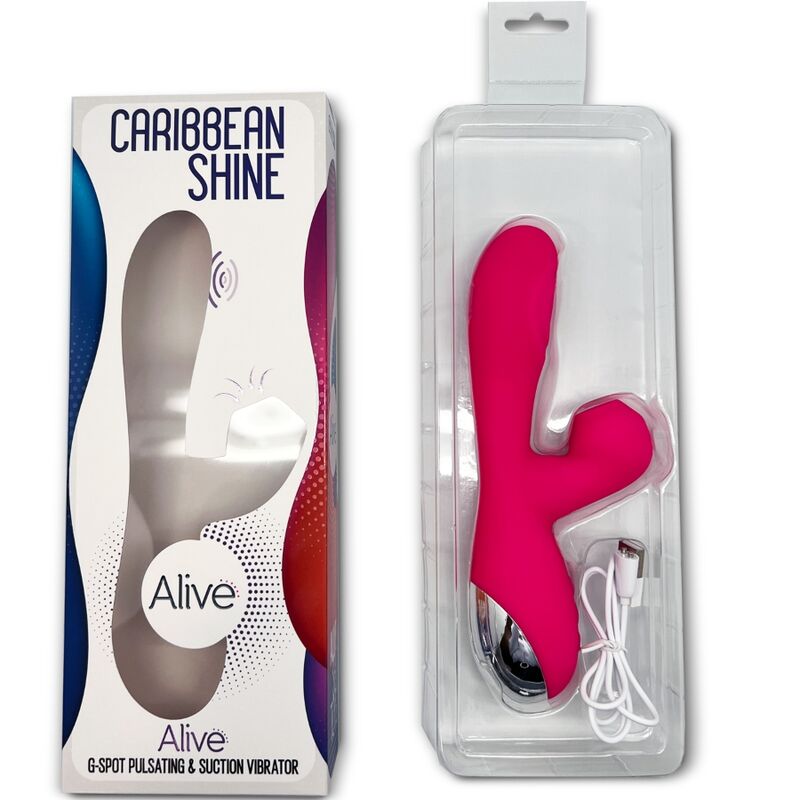 ALIVE  CARIBBEAN SHINE VIBRATOR & SUCKER FUCHSIA