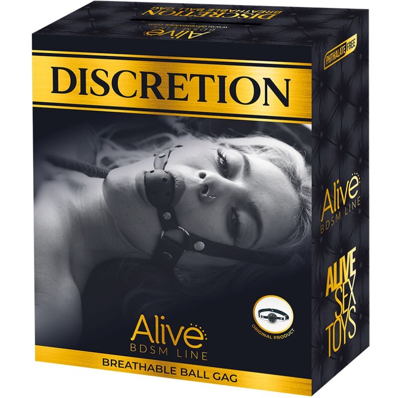 ALIVE  DISCRETION ATMUNGSAKTIVER GAG SCHWARZ