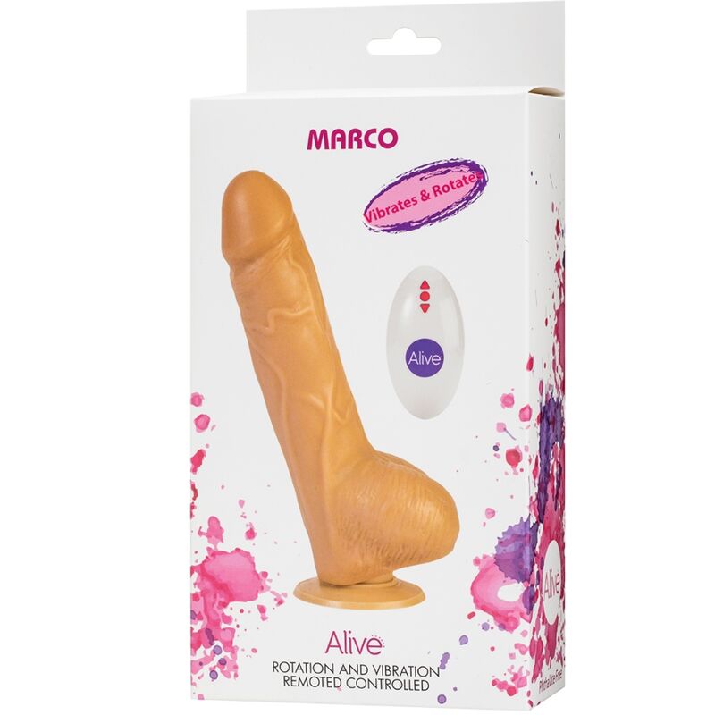 ALIVE - MARCO REALISTISCHER PENISVIBRATOR & ROTATOR FERNBEDIENUNG 19 CM