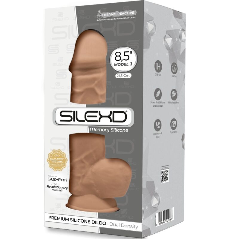 SILEXD - MODEL 1 REALISTISCHER PENIS PREMIUM SILEXPAN SILIKON KARAMELL 21.5 CM