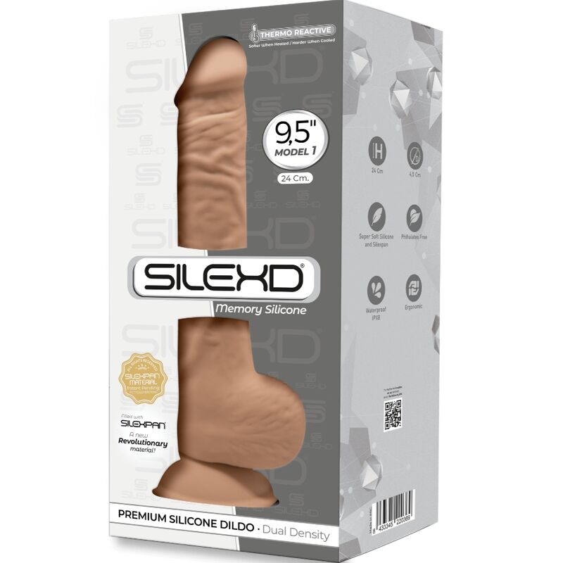 SILEXD - MODEL 1 REALISTISCHER PENIS PREMIUM SILEXPAN SILIKON KARAMELL 24 CM