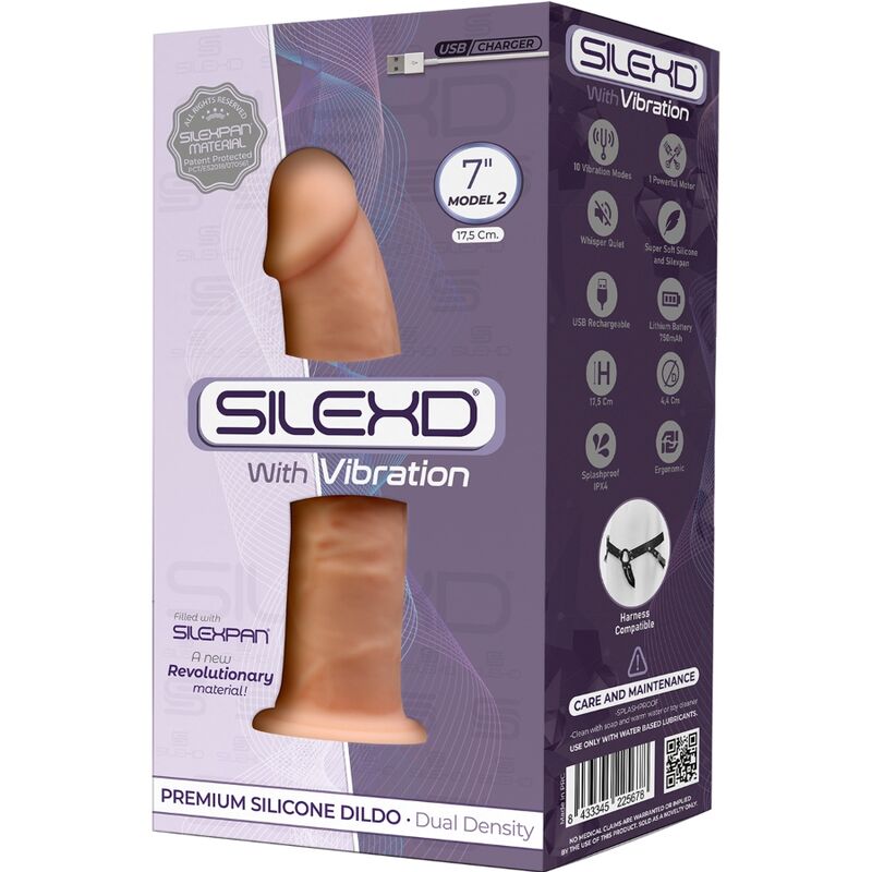 SILEXD - MODEL 1 REALISTISCHER PENISVIBRATOR SILIKON PREMIUM SILEXPAN 17.5 CM