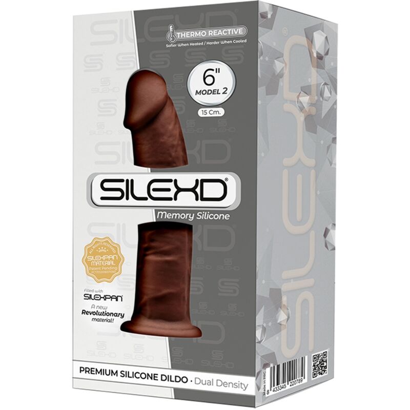 SILEXD - MODELL 2 REALISTISCHER PENIS PREMIUM SILEXPAN SILIKON BRAUN 15 CM