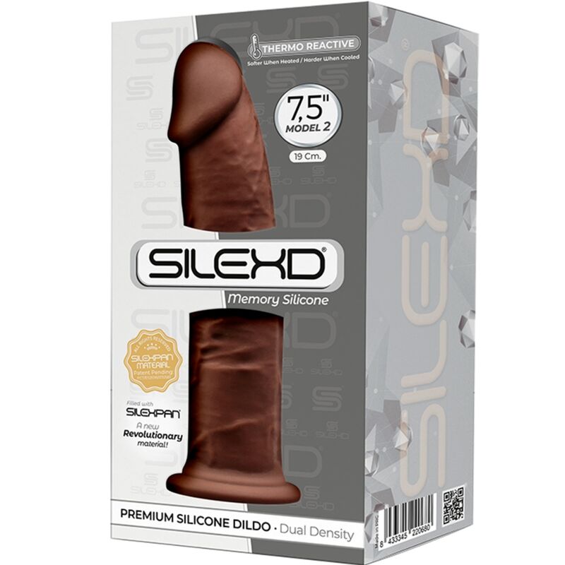 SILEXD - MODELL 2 REALISTISCHER PENIS PREMIUM SILEXPAN SILIKON BRAUN 19 CM