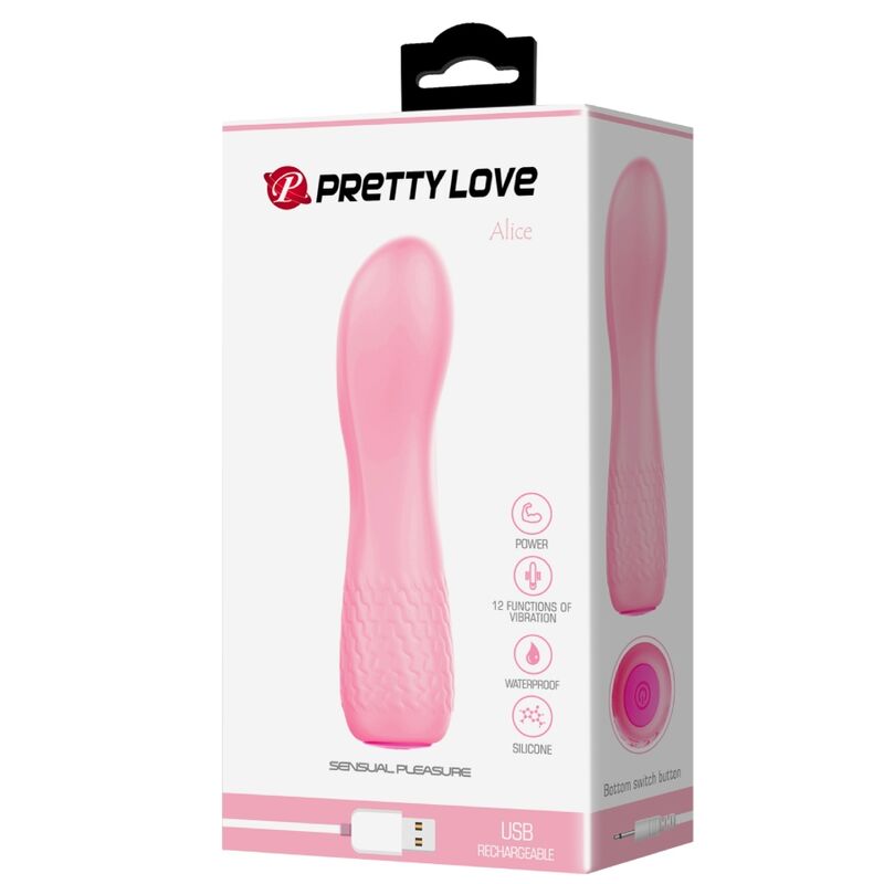 PRETTY LOVE - ALICE WIEDERAUFLADBARER VIBRATOR PINK