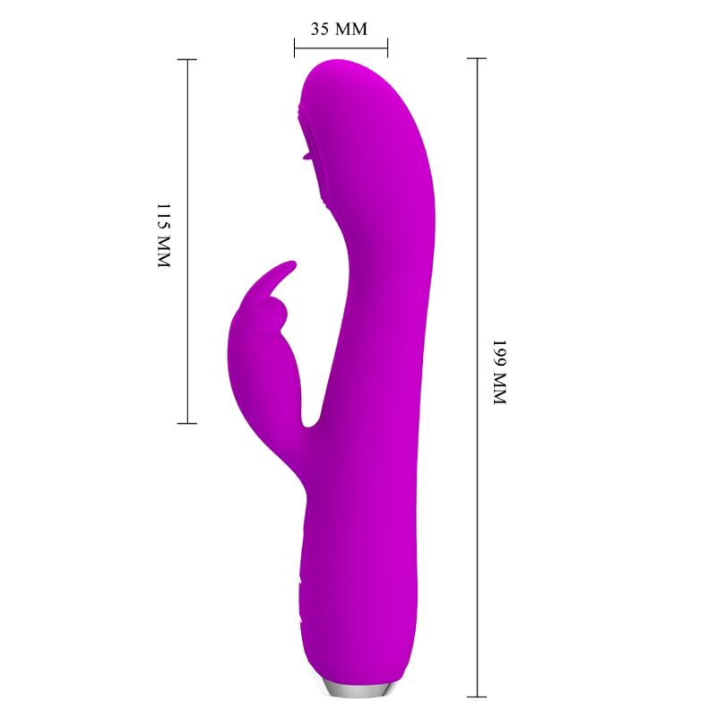 PRETTY LOVE - RACHEL WIEDERAUFLADBARER VIBRATOR MIT LILA SAUGER