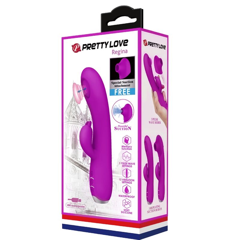 PRETTY LOVE - REGINA WIEDERAUFLADBARER VIBRATOR-SAUGER LILA