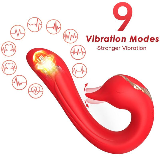 ARMONY - DELFIN VIBRATOR MULTIPOSITION & WÄRMEEFFEKT ROT