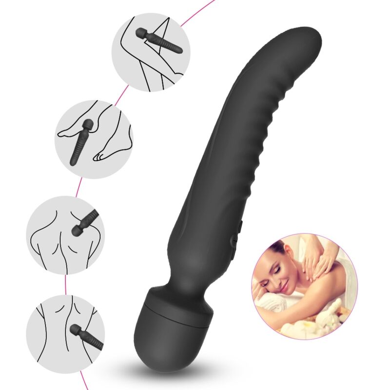 ARMONY - MISSION MASSAGER & VIBRATOR WÄRMEEFFEKT SCHWARZ