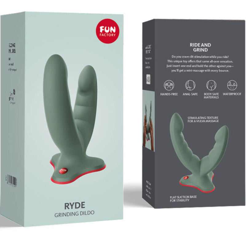 FUN FACTORY - RYDE DOPPELDILDO & MASSAGER GRÜN