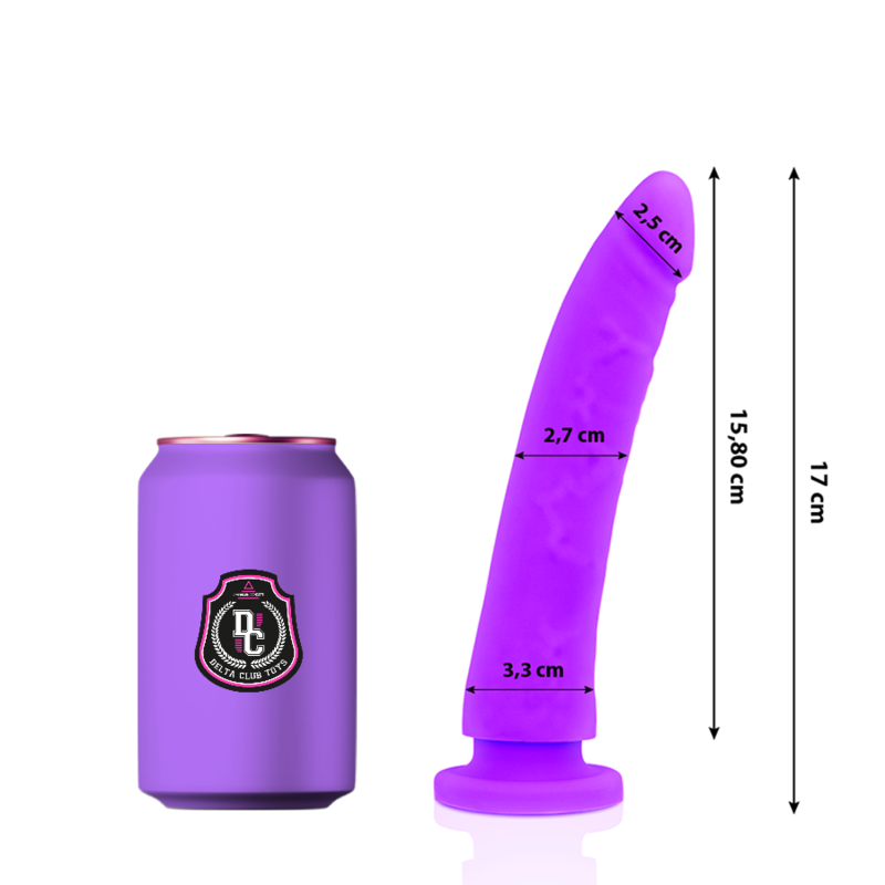 DELTA CLUB - TOYS LILA DILDO MEDIZINISCHES SILIKON 17 CM -O- 3 CM