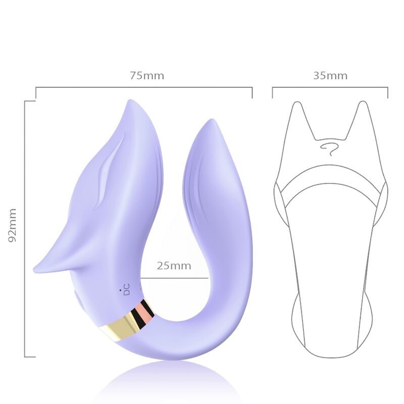 ARMONY - FOX VIBRATOR FÜR PAARE, FERNBEDIENUNG, LILA