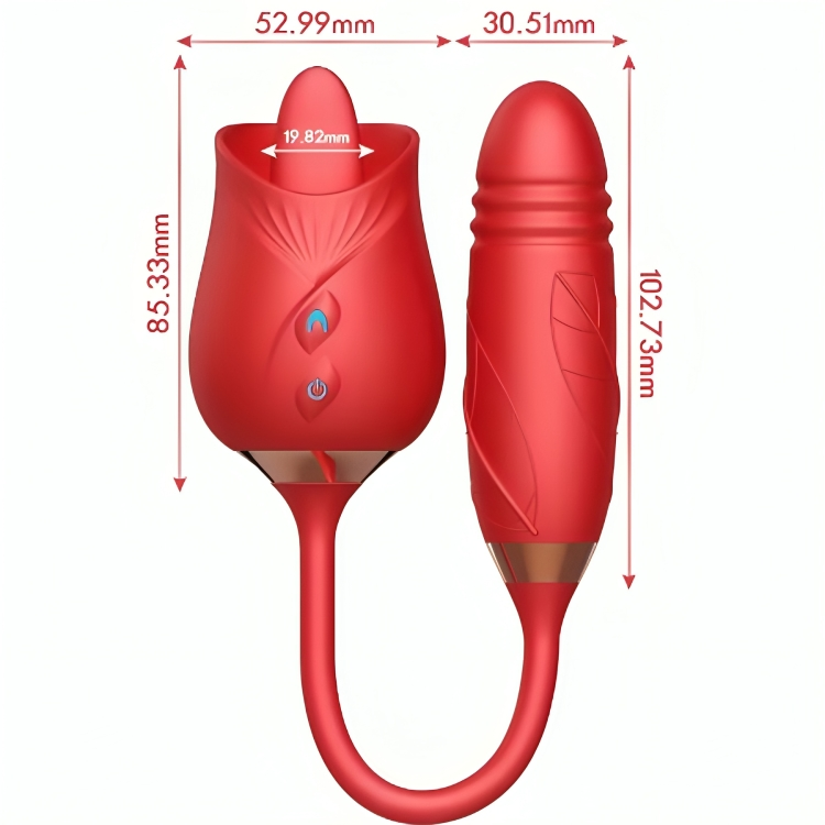 ARMONY - DELIGHT BLUMENVIBRATOR & STOßUNG MIT ROTER ZUNGE