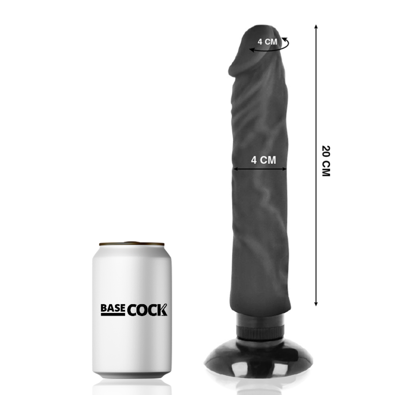 BASECOCK - REALISTISCHER VIBRATOR 2-1 NATÜRLICH 20 CM -O- 4 CM