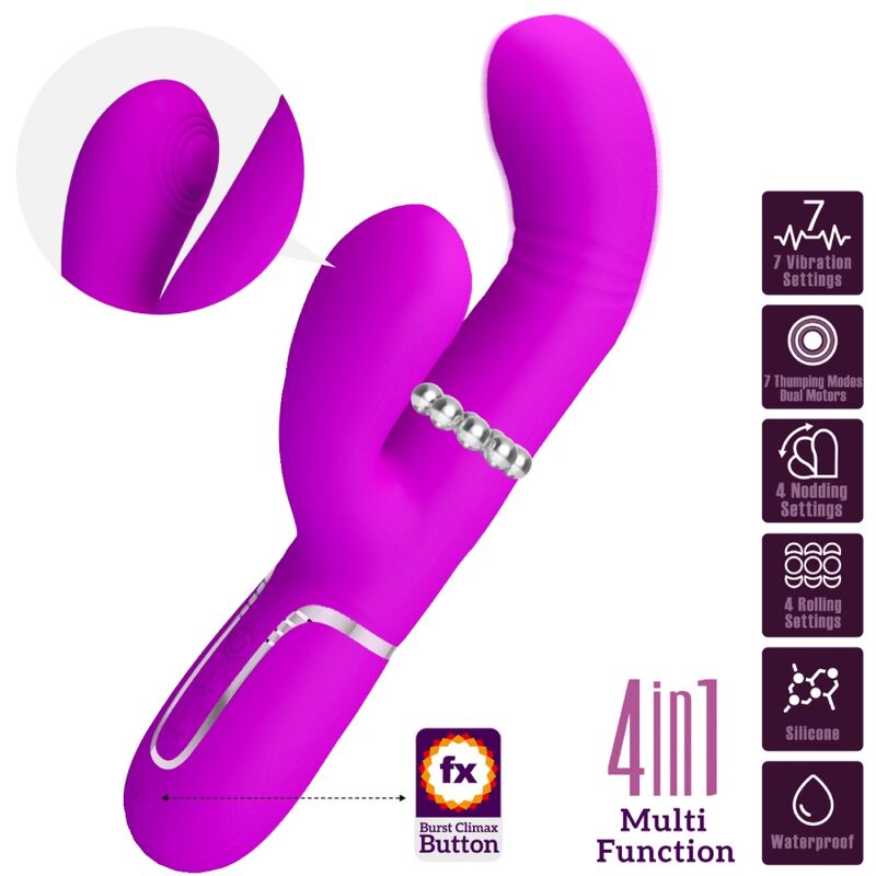 PRETTY LOVE - MULTIFUNKTIONS-G-SPOT-VIBRATOR FUCHSIA