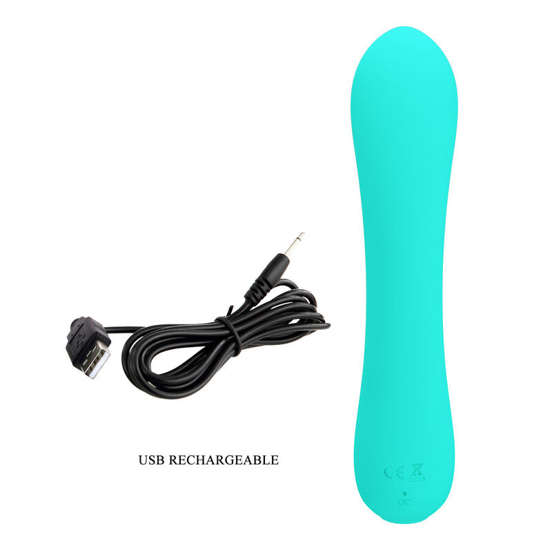 PRETTY LOVE - PRESCOTT WIEDERAUFLADBARER VIBRATOR AQUA GREEN