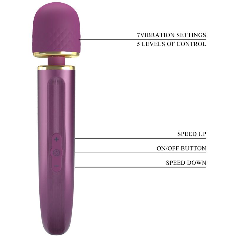 PRETTY LOVE - MASSAGER 7 VIBRATIONSMODI LILA