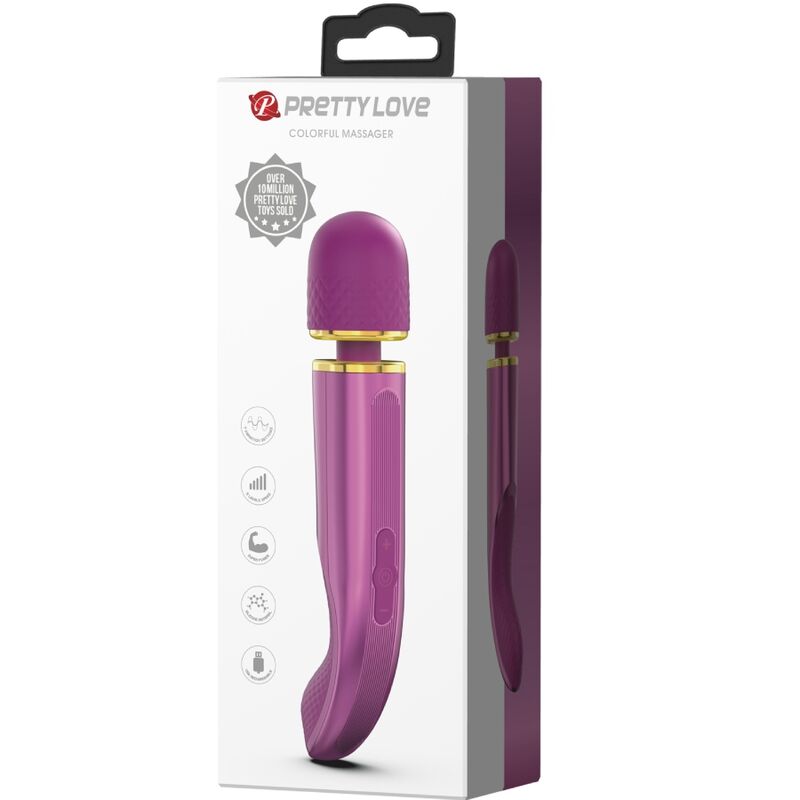 PRETTY LOVE - MASSAGER 7 VIBRATIONSMODI LILA