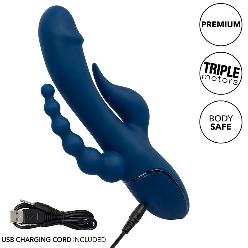 CALEXOTICS - VIBRATOR DREIFACH-ORGASMUS BLAU