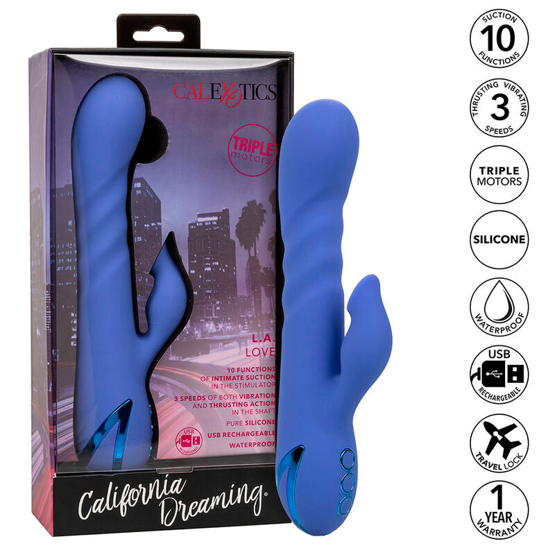 CALEXOTICS - LA LOVE VIBRATOR & SUCKER BLAU VON CALIFORNIA DREAMING