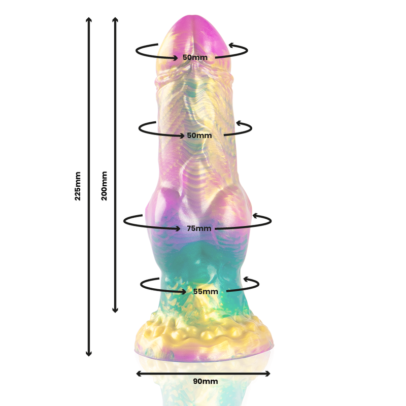 EPIC - IRIS DILDO MIT REGENBOGENFARBENEN HODEN DER VERGNÜGUNG