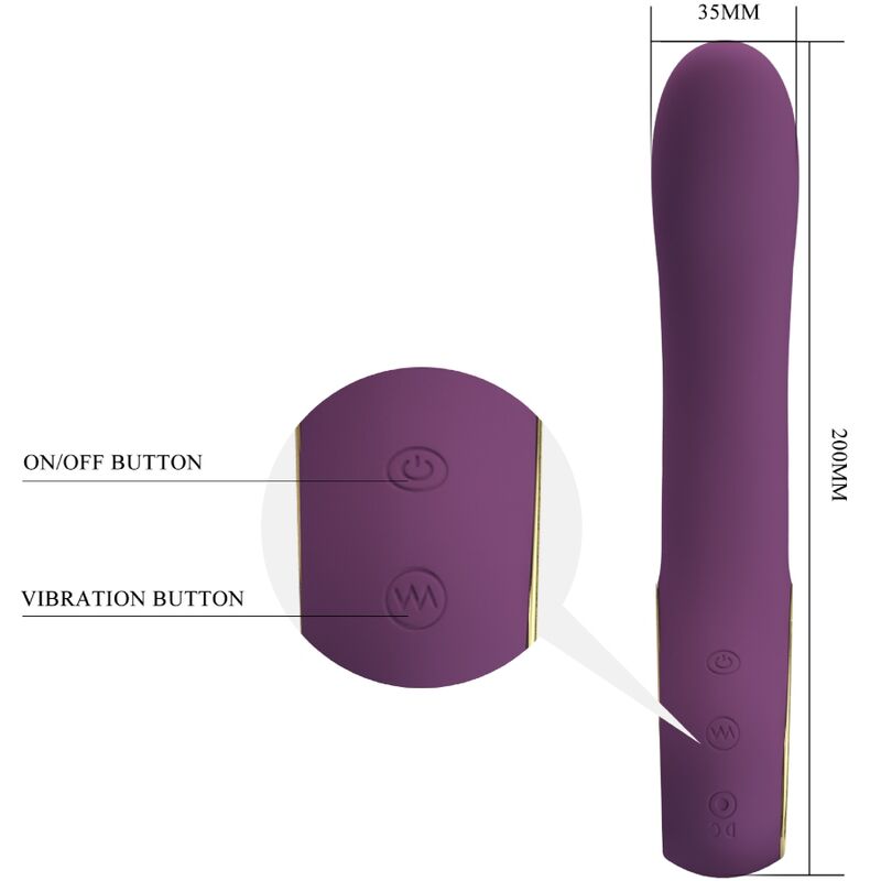 PRETTY LOVE - ETHAN WIEDERAUFLADBARER VIBRATOR LILA