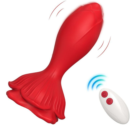 ARMONY - ROSA VIBRATOR & ANALPLUG KLEINE FERNBEDIENUNG ROT