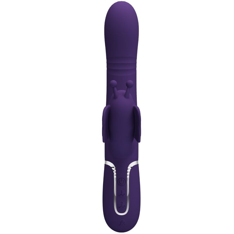 PRETTY LOVE - MULTIFUNKTIONS-KANINCHENVIBRATOR 4 IN 1 SCHMETTERLING LILA