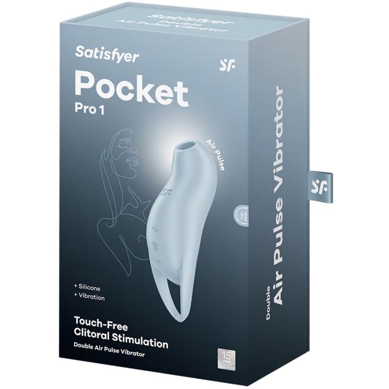 SATISFYER - POCKET PRO 1 KLITORIS-STIMULATOR HELLBLAU