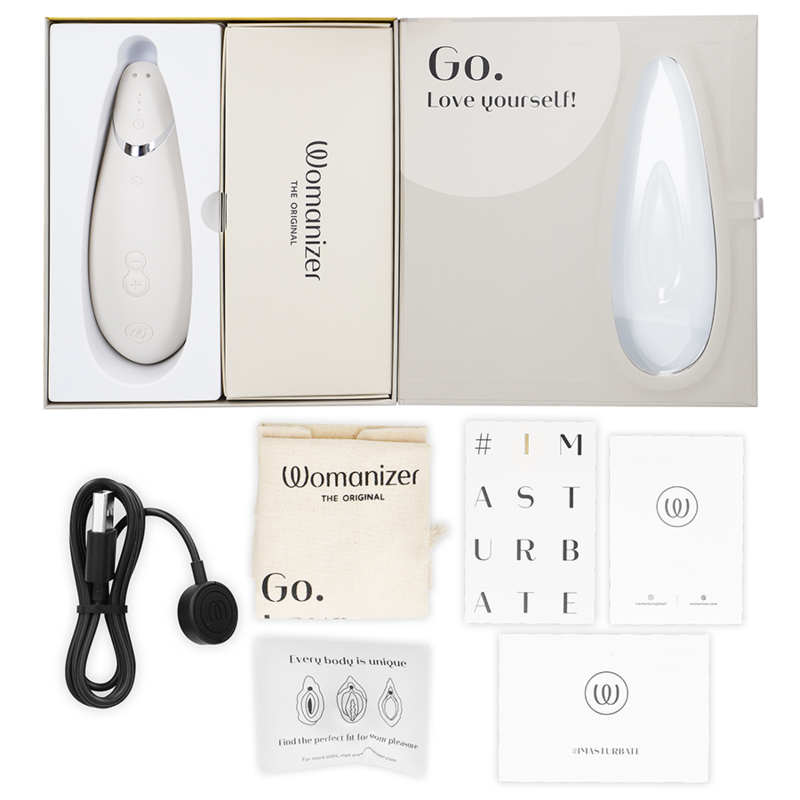 WOMANIZER - PREMIUM 2 KLITORALSTIMULATOR WARMGRAU